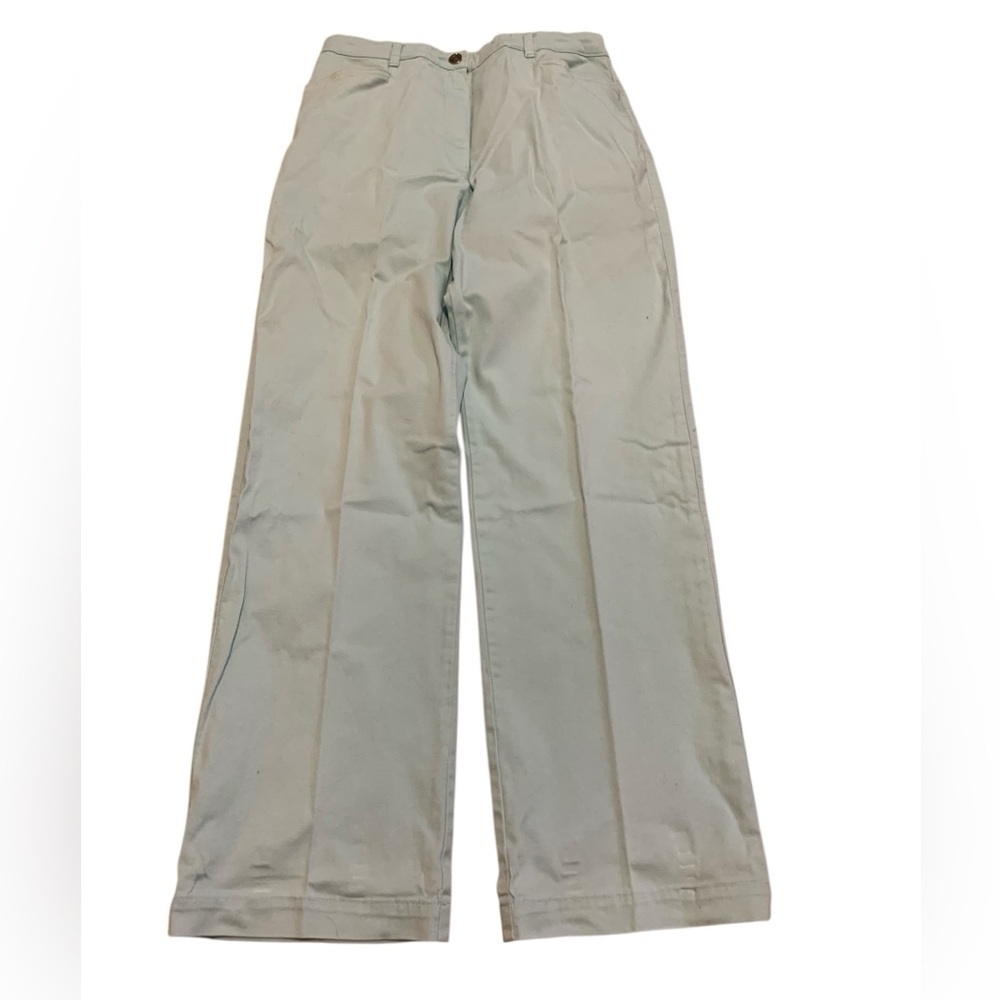 Tabi Petite Stretch Wide Leg Chino Pants Light Blue Size 10 Petite